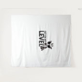 Funny Giraffe auf meinem Level Wandteppich (Vorderseite (Horizontal))