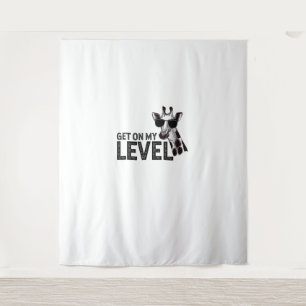 Funny Giraffe auf meinem Level Wandteppich