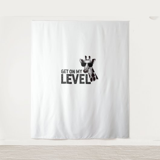 Funny Giraffe auf meinem Level Wandteppich (Vorderseite)