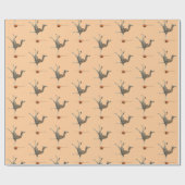 Funny Giraffe Balancing on Basketball Geschenkpapier (Flach)