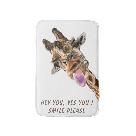 Funny Giraffe Bath Mat Badematte (Vorderseite Vertikal)