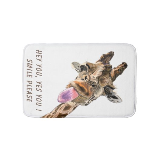 Funny Giraffe Bath Mat Badematte (Vorderseite)
