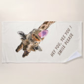 Funny Giraffe Beach Towel Strandtuch (Vorderseite)