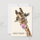 Funny Giraffe Birthday Card (Rückseite)
