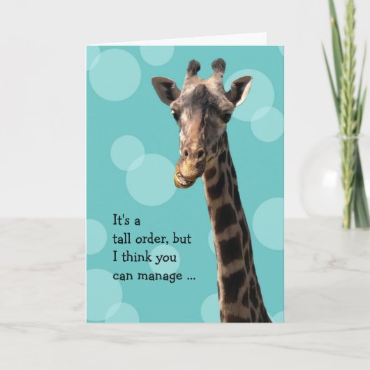Funny Giraffe Birthday Card Karte (Vorderseite)