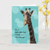 Funny Giraffe Birthday Card Karte (Gelbe Blume)