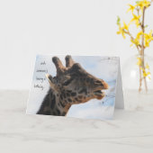 Funny Giraffe Birthday, You look Mahvelous! Karte (Gelbe Blume)