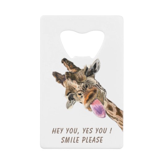 Funny Giraffe Bottle Opener - Custom Text Geldbeutel Flaschenöffner (Vorderseite)