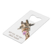Funny Giraffe Bottle Opener - Custom Text Geldbeutel Flaschenöffner (Rückseite Schrägansicht)