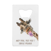 Funny Giraffe Bottle Opener - Custom Text Geldbeutel Flaschenöffner (Rückseite)