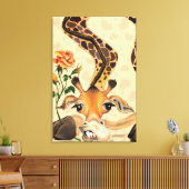 Funny Giraffe Canvas Print Leinwanddruck (Insitu (Wohnzimmer))