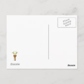 Funny giraffe Cartoon blue Hello kids Postcard Postkarte (Rückseite)