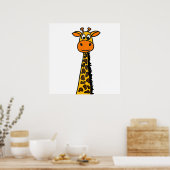 Funny Giraffe Cartoon Poster (Küche)