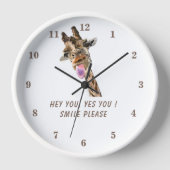 Funny Giraffe Clock Uhr (Vorderseite)