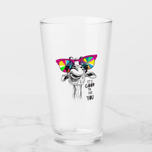 Funny Giraffe Copy Glas (Vorderseite)