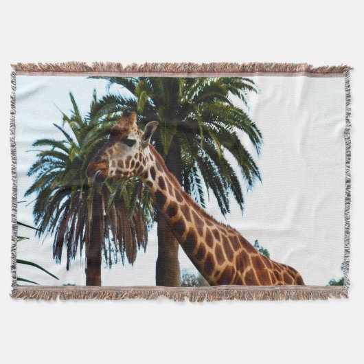 Funny Giraffe, der eine Himbeere gibt, Decke (Vorderseite)