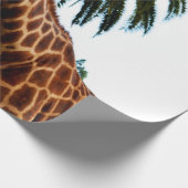 Funny Giraffe, der eine Himbeere gibt, Geschenkpapier (Ecke)