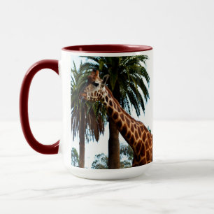 Funny Giraffe, der eine Himbeere gibt, Tasse