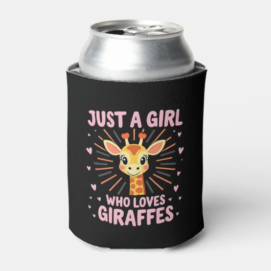Funny Giraffe Design For Women Girls Safari Giraff Dosenkühler (Kanne Vorderseite)