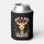 Funny Giraffe Design For Women Girls Safari Giraff Dosenkühler (Kanne Vorderseite)