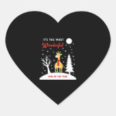 Funny Giraffe Design For Women Girls Safari Giraff Herz-Aufkleber (Vorderseite)