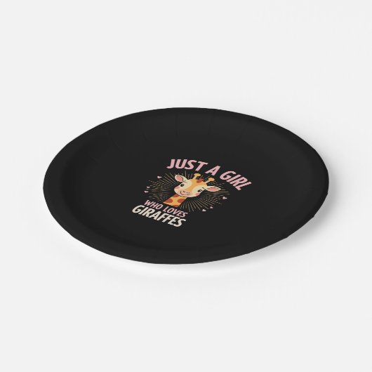 Funny Giraffe Design For Women Girls Safari Giraff Pappteller (Schrägansicht)