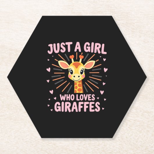 Funny Giraffe Design For Women Girls Safari Giraff Untersetzer (Vorderseite)