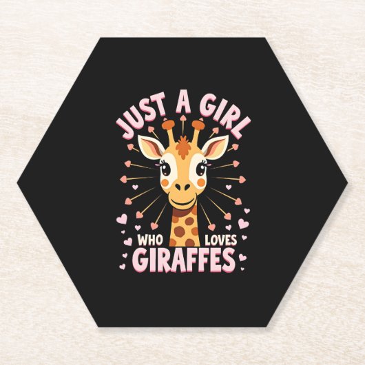 Funny Giraffe Design For Women Girls Safari Giraff Untersetzer (Vorderseite)