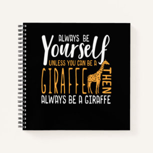 Funny Giraffe Design immer ein Giraffe sein Notizblock