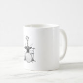 Funny Giraffe Drummer Drumer Drums Drumset Drumsti Kaffeetasse (VorderseiteRechts)