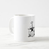 Funny Giraffe Drummer Drumer Drums Drumset Drumsti Kaffeetasse (Vorderseite Links)