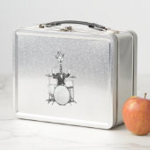 Funny Giraffe Drummer Drumer Drums Drumset Drumsti Metall Brotdose (Beispiel)