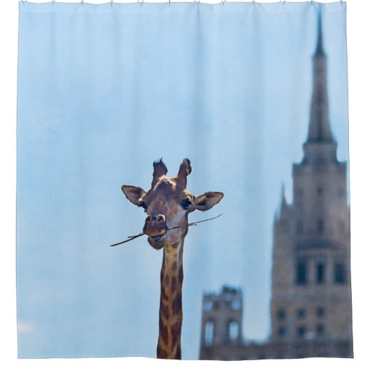 Funny Giraffe Duschvorhang (Vorderseite)