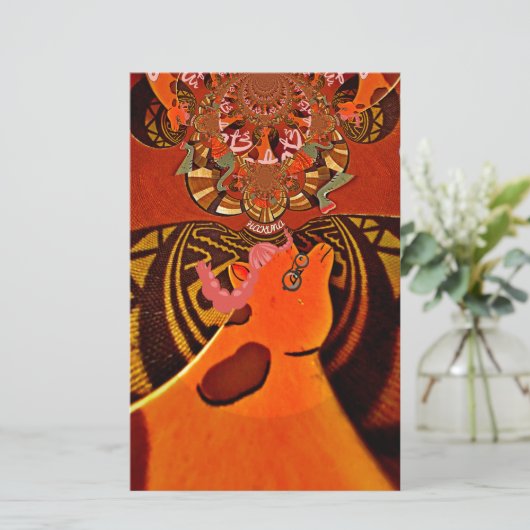 Funny Giraffe: Ein kaleidoskopischer afrikanischer Briefpapier (Stehend Vorderseite)