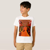 Funny Giraffe: Ein kaleidoskopischer afrikanischer T-Shirt (Vorne ganz)