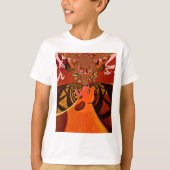 Funny Giraffe: Ein kaleidoskopischer afrikanischer T-Shirt (Vorderseite)