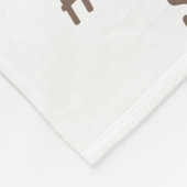 Funny Giraffe Fleece Blanket - Custom Text (Ecke)