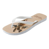 Funny Giraffe Flip Flops Smile - Farben auswählen Badesandalen (Schrägansicht)