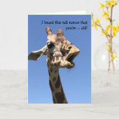 Funny Giraffe Geburtstagskarte Karte (Gelbe Blume)