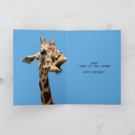Funny Giraffe Geburtstagskarte Karte (Innenseite)