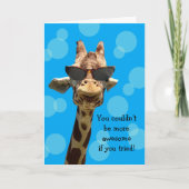 Funny Giraffe Geburtstagskarte Karte (Vorderseite)