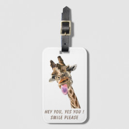 Funny Giraffe Gepäckmarke - Benutzerdefinierter Te Gepäckanhänger
