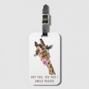 Funny Giraffe Gepäckmarke - Benutzerdefinierter Te Gepäckanhänger