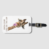 Funny Giraffe Gepäckmarke - Benutzerdefinierter Te Gepäckanhänger (Vorderseite (Horizontal))