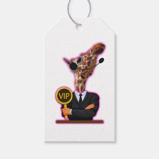 Funny Giraffe Geschenkanhänger (Vorderseite)