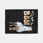 Funny Giraffe Ghost Boo Shirt Cute Animal Hallowee Fleecedecke (Vorderseite (Horizontal))