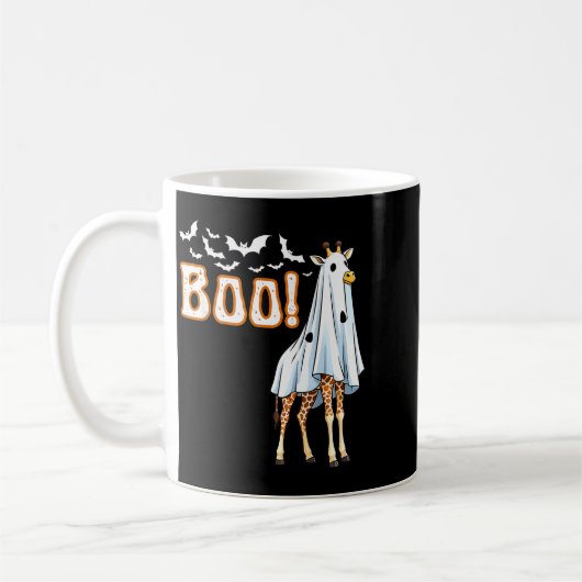 Funny Giraffe Ghost Boo Shirt Cute Animal Hallowee Kaffeetasse (Links)