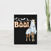 Funny Giraffe Ghost Boo Shirt Cute Animal Hallowee Karte (Vorderseite)