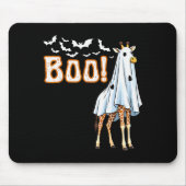 Funny Giraffe Ghost Boo Shirt Cute Animal Hallowee Mousepad (Vorne)