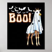 Funny Giraffe Ghost Boo Shirt Cute Animal Hallowee Poster (Vorne)